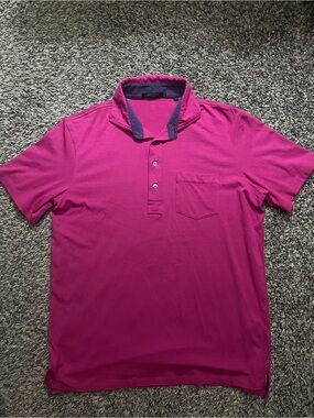 Greyson Men's Polo in Bright Magenta with Contrast Collar